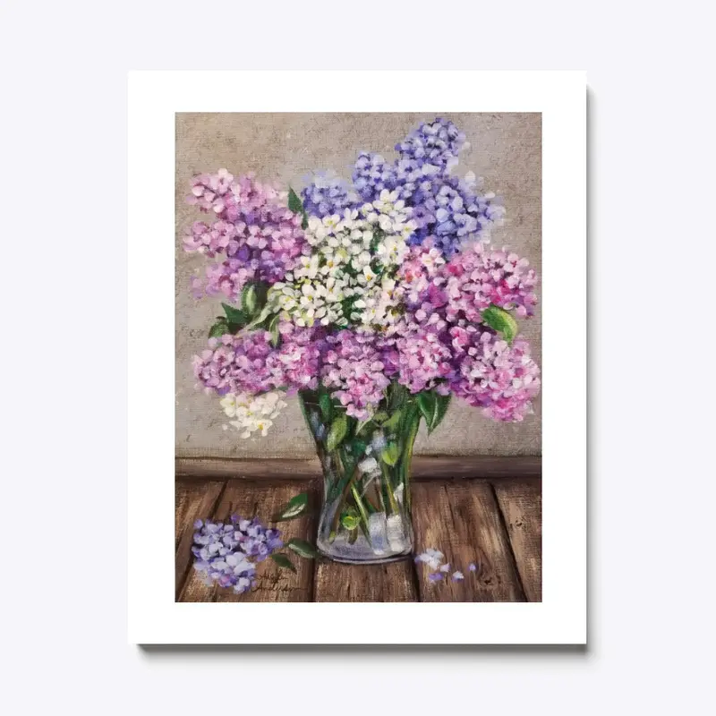 Lilac Floral Original Painting