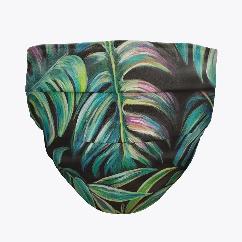 Monstera Tropical Leaves Face Mask