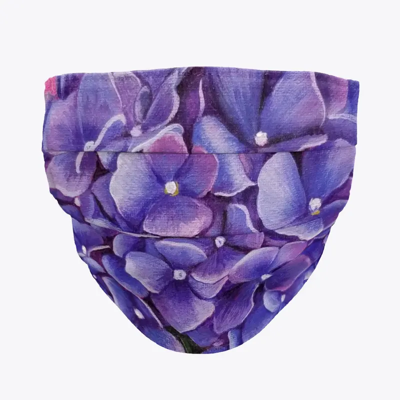 Hydrangea Floral Face Mask